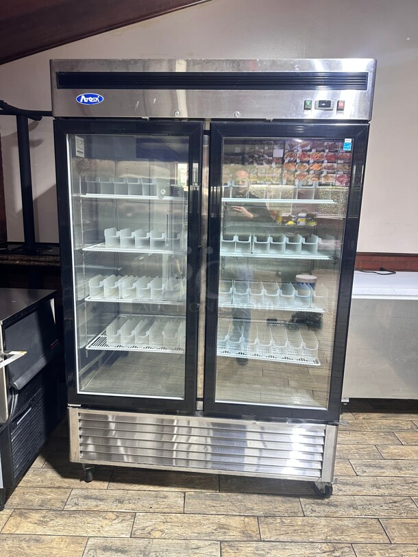 Late Model Atosa MCF8707GR Refrigerator Merchandiser Two-section 54-2/5W X 31-7/10D X 83-1/10H Working  - Image 10 of 10