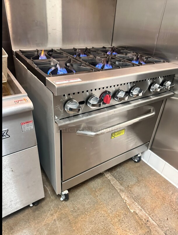 Quality MR6-C-S-3 36 inch 6 Burner Gas Range w/ Standard Oven - Image 6 of 10