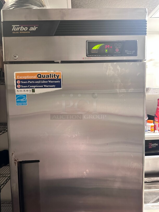 Late Model Turbo Air TSR-23SD 27 inch One Section Reach In Refrigerator, (1) Right Hinge Solid Door, 115v Working - Image 5 of 6