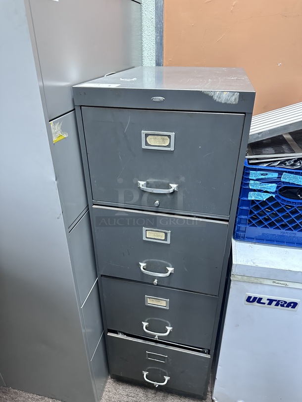 Cole Steel Vertical File Cabinet - Letter, 4 Drawer, Gray - Image 3 of 5