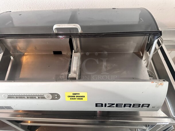 BIZERBA BRS 38 VARIABLE COMMERCIAL THICKNESS BREAD SLICER 120 Volt Working - Image 9 of 10
