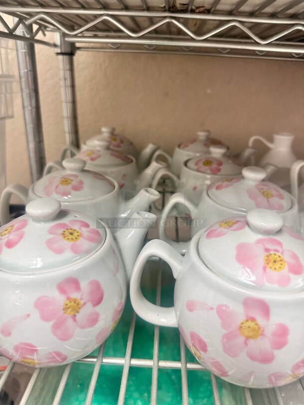 Teapot Hand Painted Style Cherry 13.5Oz - Image 4 of 4
