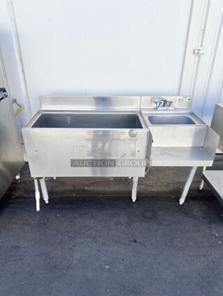 Commercial Bar Hand Sink With Ice Bin Cold Plated NSF