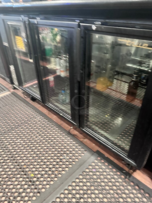 True TBB-24GAL-72G-HC-LD 71 7/8" Bar Refrigerator - 3 Swinging Glass Doors, Black, 115v Working - Image 5 of 10
