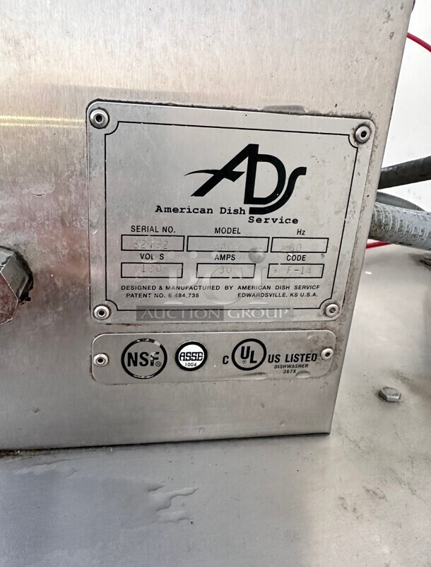 Excellent Condition American Dish Service 5AG-S 74 Rack/Hr Double Rack Door Type Low Temp Dishwasher - 115V Tested and Working - Image 9 of 10