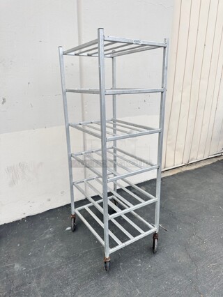 New Age 1251 66 inch H Stationary Can Rack On Casters 
