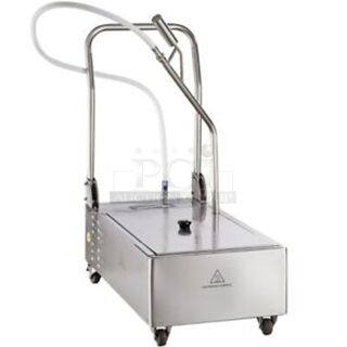 BRAND NEW! Fryclone 259FLTRM50 Stainless Steel Commercial Portable Oil Filtration System for Fryers on Commercial Casters. 120 Volts, 1 Phase. 17x33x36. Tested and Working!