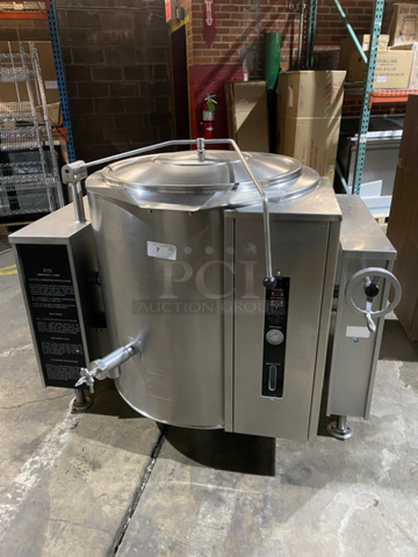 Commercial Natural Gas-Powered Self-Contained Soup Kettle! All Stainless Steel! On Legs! Working When Removed!