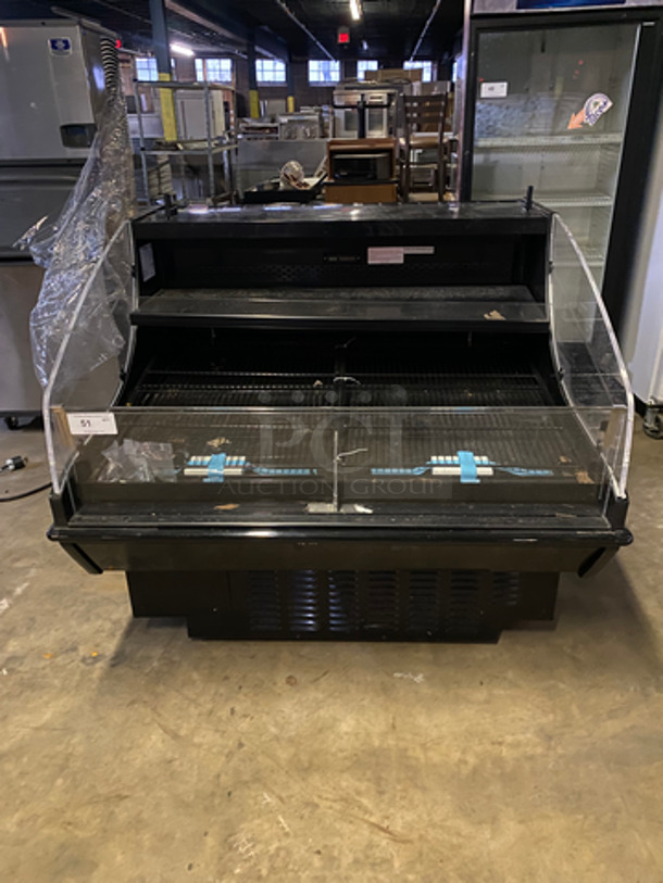 NEVER USED! Hussman Commercial Refrigerated Open Grab-N-Go Merchandiser! With Shelf And Poly Coated Racks! Model: Q2SSM4S SN: MY17L066930 120/208/240V 60HZ 1 Phase