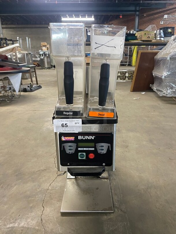 Bunn Commercial Countertop Dual Coffee Bean Grinder Machine! Stainless Steel Body! Model: MHG SN: MHG0020483 120V 60HZ 1 Phase - Image 1 of 9