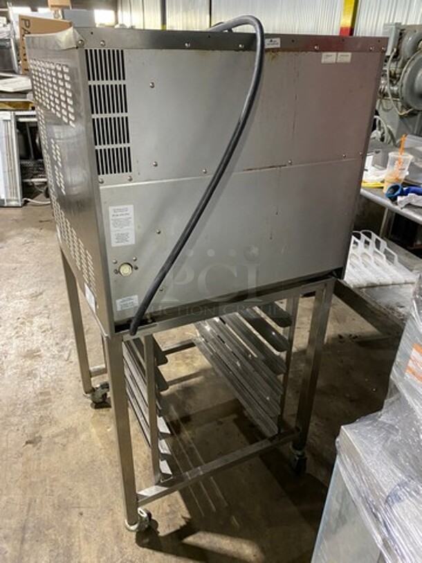 Turbo Fan Commercial Electric Powered Convection Oven! With View Through Door! With Pan Rack Underneath! All Stainless Steel! On Casters! Model: E32D5 SN: 755796 208V - Image 3 of 9