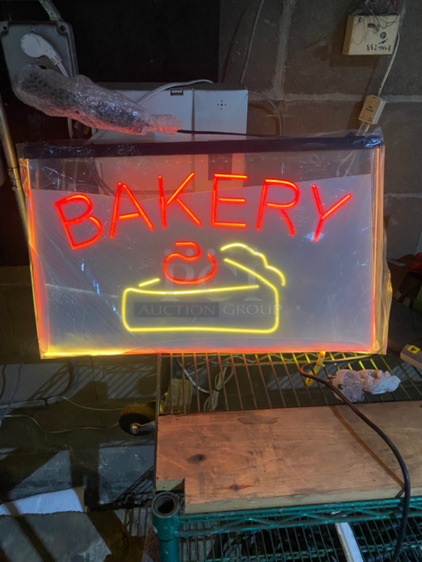 CUTE! Bright Neon Bakery Sign! 