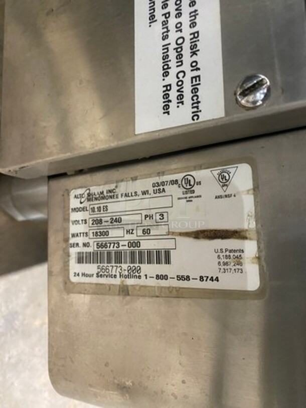 Alto Shaam Commercial Combitherm Convection Oven! With View Through Door! Metal Oven Racks! All Stainless Steel! Model: 1010ES SN: 566773000 208/240V 60HZ 3 Phase - Image 7 of 8