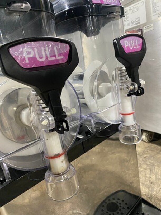 Icetro Commercial Countertop 2 Flavor Slushie/ Frozen Beverage Dispenser! Stainless Steel body! On Small Legs! Model: SSM52 115V - Image 6 of 10