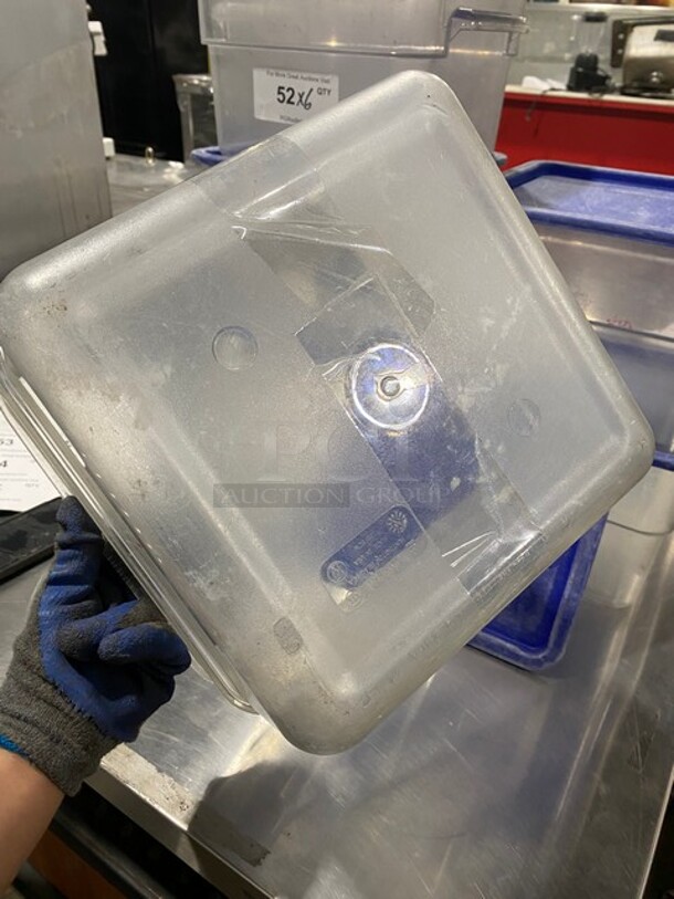Cambro 12Qt Translucent Square Polypropylene Square Food Storage Containers With Lid! 4x Your Bid! - Image 6 of 7