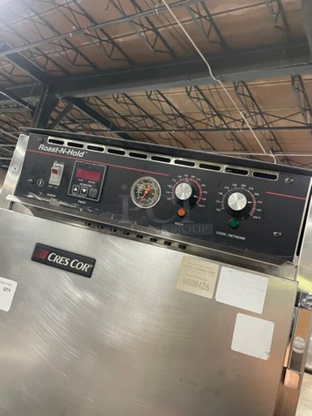 WOW! CresCor Electeric Powered Roast-N-Hold 2 Section Insulated Cabinet! All Stainless Steel! Model CO151F1818B2081 Serial CBBR3529! 208V 1 Phase! On Commercial Casters! Working When Removed!  - Image 7 of 9