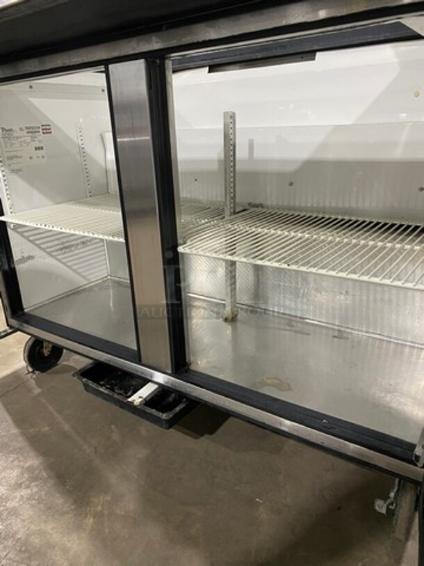 True Commercial Refrigerated Sandwich Prep Table! With 2 Door Underneath Storage Space! With Poly Coated Racks! All Stainless Steel! On Casters! Model: TSSU4818MB SN: 7025224 115V 60HZ 1 Phase - Image 6 of 9