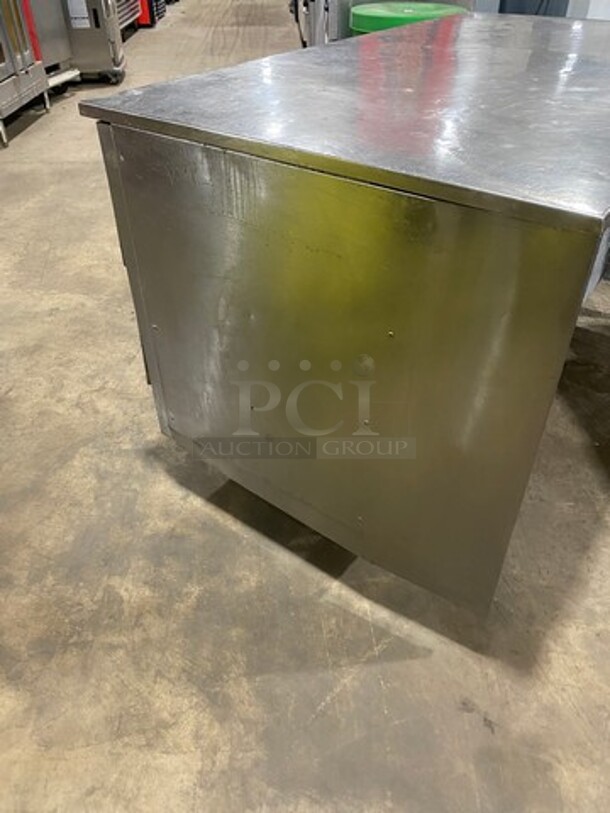 Wow! Glas Tender Refrigerated 2 Door Bar Back Cooler/Mechandiser! All Stainless Steel Worktop! Model LP60-R1XS Serial 134133537! 120V 1 Phase!  - Image 3 of 8