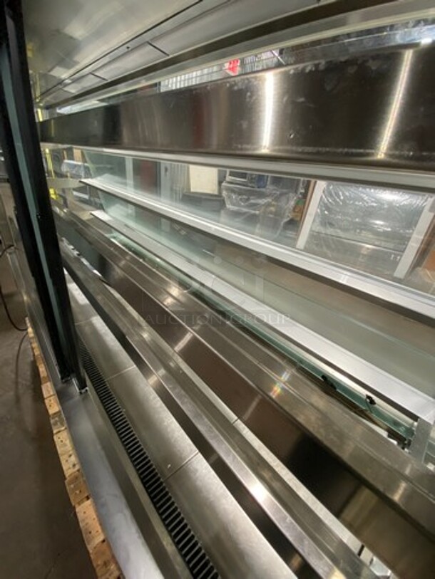 SCRATCH-N-DENT! LATE MODEL! 2019 Infrico Commercial Refrigerated Bakery Display Case Merchandiser! With Sliding Rear Access Doors! Stainless Steel Body! Model: VBR18FG SN: 104010018193043 115V 60HZ 1 Phase! Top Glass Is Broken! - Image 5 of 11
