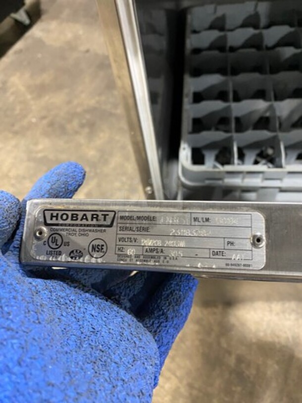Hobart Commercial Under The Counter New Body Style Heavy Duty Dishwasher! All Stainless Steel! Model: LXER SN: 231183284 120/208V 60HZ 1 Phase - Image 8 of 9