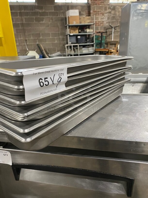 Winco Commercial Steam Table/ Prep Table Food Pans! All Stainless Steel! 9x Your Bid!