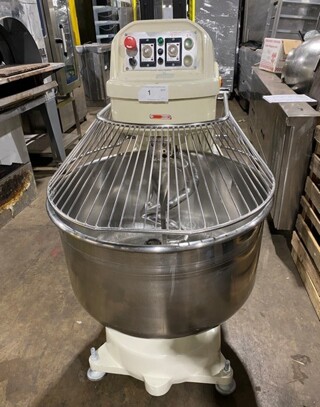 FAB! Unisource Spiral Mixer With Mixing Bowl And Guard! With Spiral Hook! Working When Removed! MODEL HL17066K SN:S14010010 220V 3PH