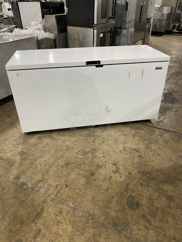 Ojeda Commercial Reach Down Chest Freezer/ Cooler! With Hinged Top Lid! Model: NCFH68 SN: 001284830416A 120V 60HZ 1 Phase