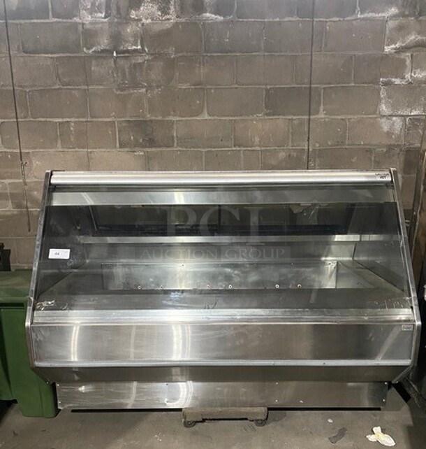 Barker Enclosed Heated Showcase/Steam Table Merchandiser! All Stainless Steel! SN:162408BSD6H 120V 3PH