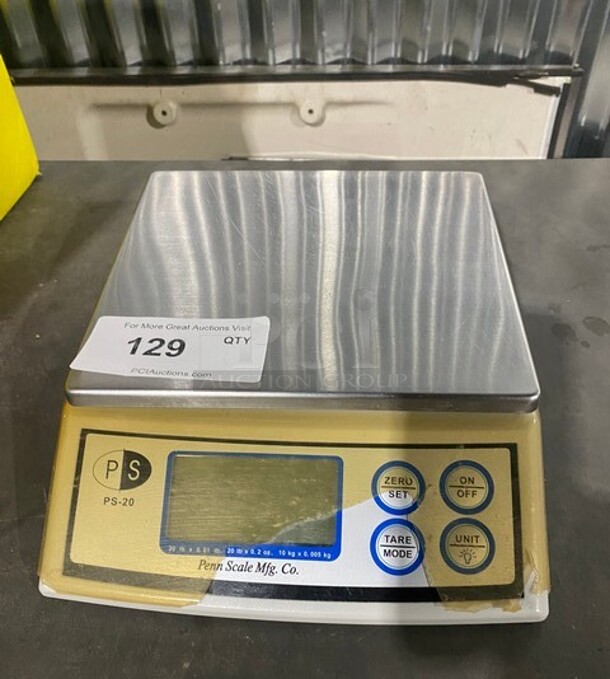 Penn Scale 20LB Metal Commercial Food Portioning Scale! MODEL PS20 SN:PS2011120221 - Image 1 of 8