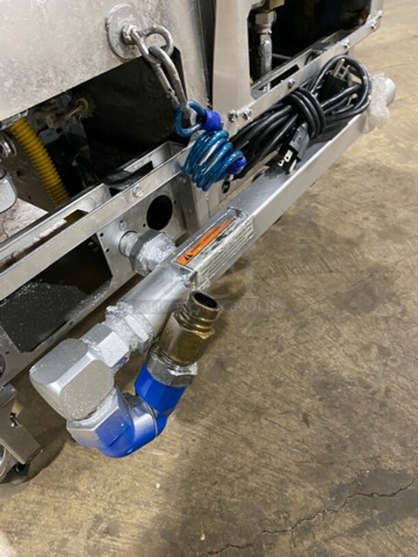 NICE! LATE MODEL! PITCO Soltice Frialator Stainless Steel Commercial Natural Gas Powered 2 Bay Deep Fat Fryer! Model SSH55! On Commercial Casters! - Image 9 of 9