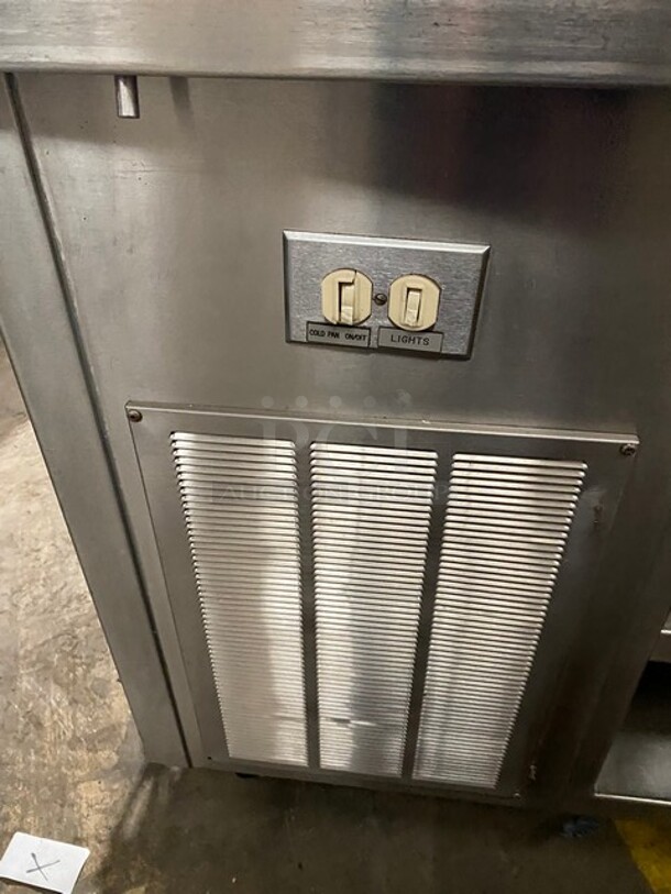 Delfield Stainless Steel Refrigerated Cold Pan Serving Counter! With Sneeze Guard! With 2 Shelves Underneath Storage! MODEL KCSC60NU SN:59213205M 115V 1PH - Image 9 of 10