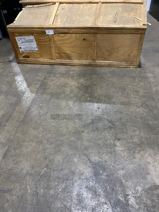 BRAND NEW! IN THE BOX! Diamond Commercial Countertop Refrigerated Sushi Display Case Merchandiser! With Curved Glass! Stainless Steel Body! On Small Legs! Model: GVRB160 - Image 1 of 6