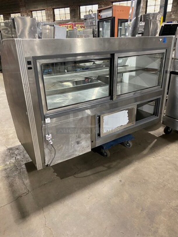 Leader Commercial Refrigerated Bakery/Deli Case! With Curved Front Glass! With Sliding Rear Access Doors! All Stainless Steel Body! WORKING WHEN REMOVED! Model: CDL72 SN: PQ101363 115V 60HZ 1 Phase - Image 4 of 8