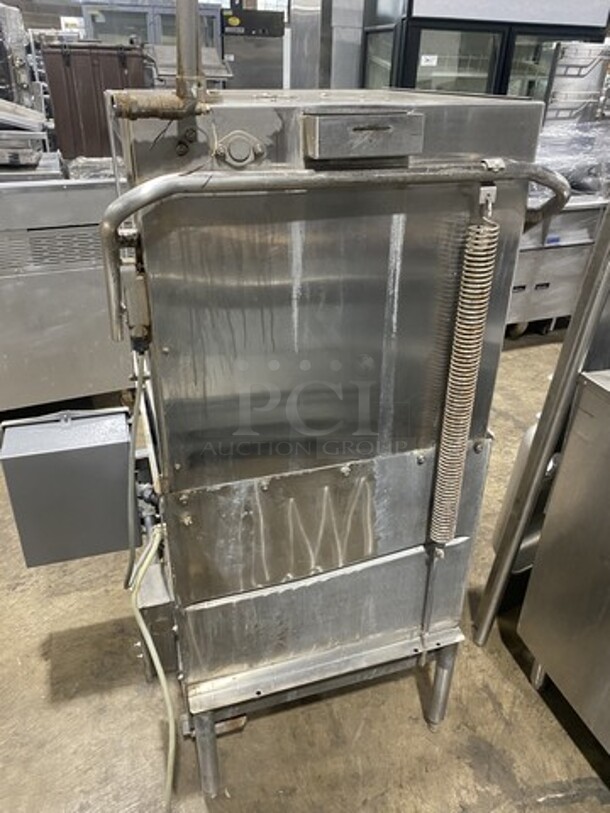 Hobart Heavy Duty Commercial Upright Pass Through Dishwasher! With Entering & Receiving Wash Table! With Garbage Disposal!  All Stainless Steel! On Legs! - Image 5 of 9