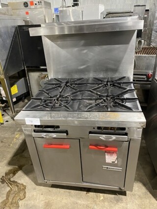 Garland Natural Gas Powered Heavy Duty Wide Series 4 Burner Cooktop! With 2 Door Storage Underneath! 