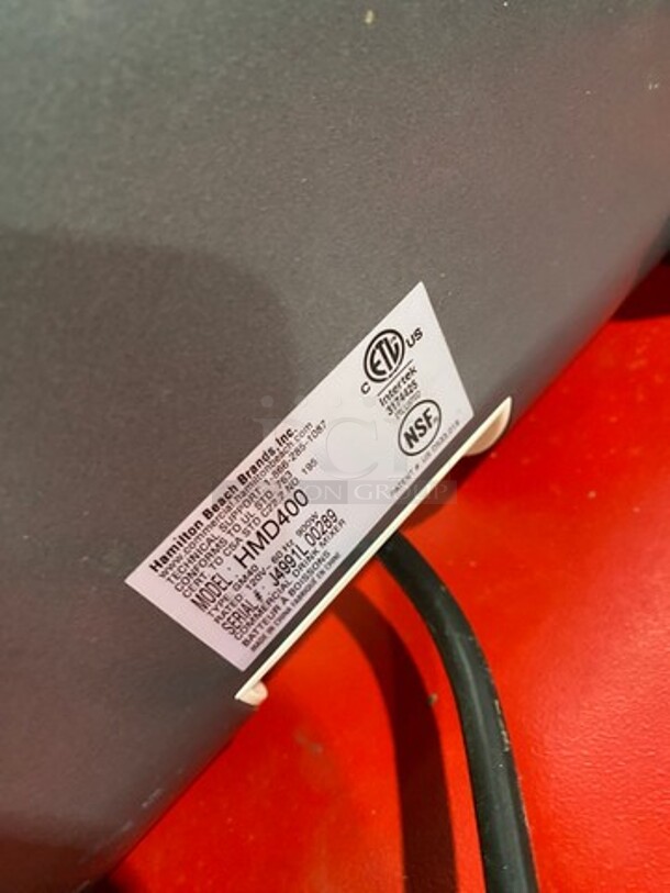 Hamilton Beach Commercial Countertop Professional 3 Spout Beverage/ Milkshake Mixer! Model: HMD400 SN: J4991L00289 120V - Image 7 of 8