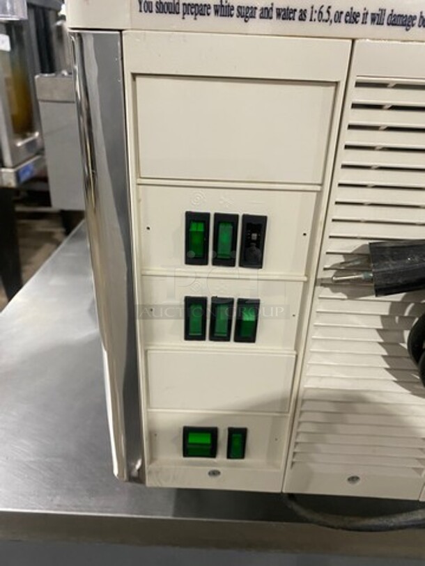 Commercial Countertop 2 Flavor Slushie/ Frozen Beverage Dispenser! Model: XRJ12X2BW 120V 60HZ 1 Phase - Image 6 of 7