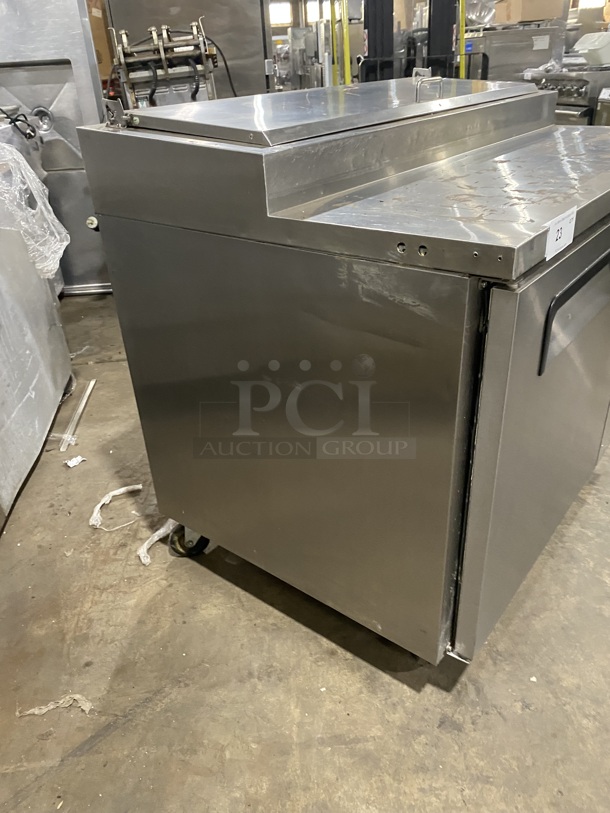 Valpro Commercial Refrigerated Pizza Prep Table! With Single Door Storage Space! All Stainless Steel! On Casters! Model: VPP44 SN: 8004233 115V 1 Phase - Image 4 of 9