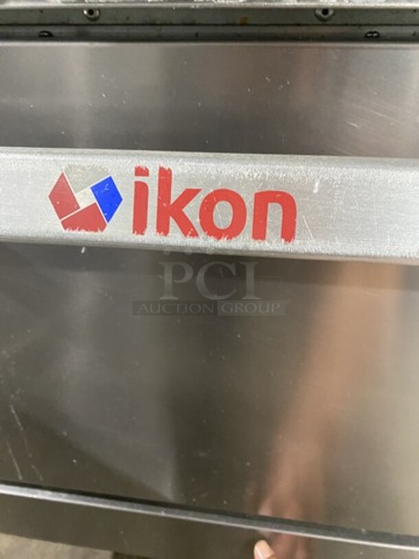 Nice! Ikon All Stainless Steel Natural Gas Powered 4 Burner Oven/Range With Raised BackSplash! With Oven Underneath! On Commercial Casters! Working When Removed! - Image 10 of 11