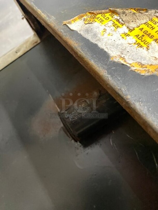 Southbend Commercial Natural Gas Powered 12 Burner Stove! With Raised Back Splash And Salamander Shelf! With 2 Full Size Oven Underneath! All Stainless Steel! On Casters! Working When Removed! - Image 12 of 12