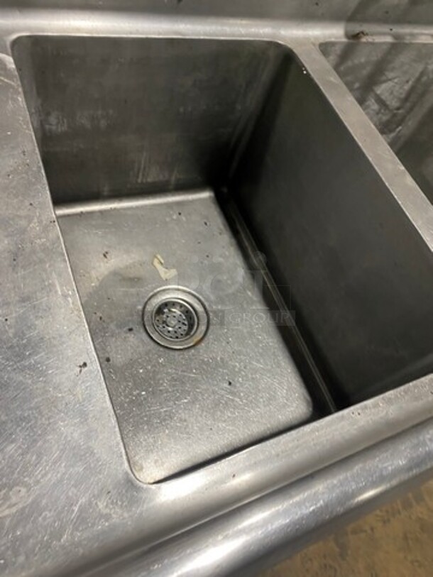 BK Resources Heavy Duty  All Stainless Steel 3 Compartment Dishwashing Sink! With Dual Drain Boards! With Jet Spary Assembly! On Legs!  - Image 6 of 8