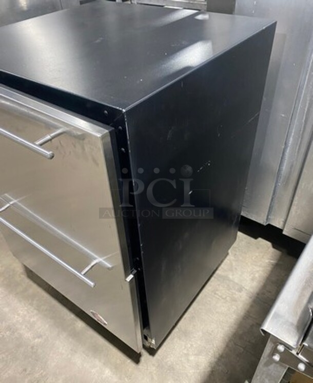 NICE! Perlick All Stainless Steel 2 Drawer Lowboy/Worktop Cooler! On Legs! - Image 2 of 11