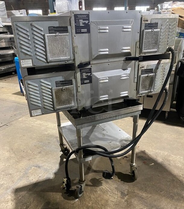 Late Model! 2019 Turbo Chef Commercial Countertop Electric Powered Double Deck Conveyor Pizza/ Baking Oven! All Stainless Steel! Working When Removed! On Equipment Stand! 2X YOUR Bid Makes One Unit! MODEL HhC2020 
SN:2020ED08814 208/240V 3PH - Image 3 of 12