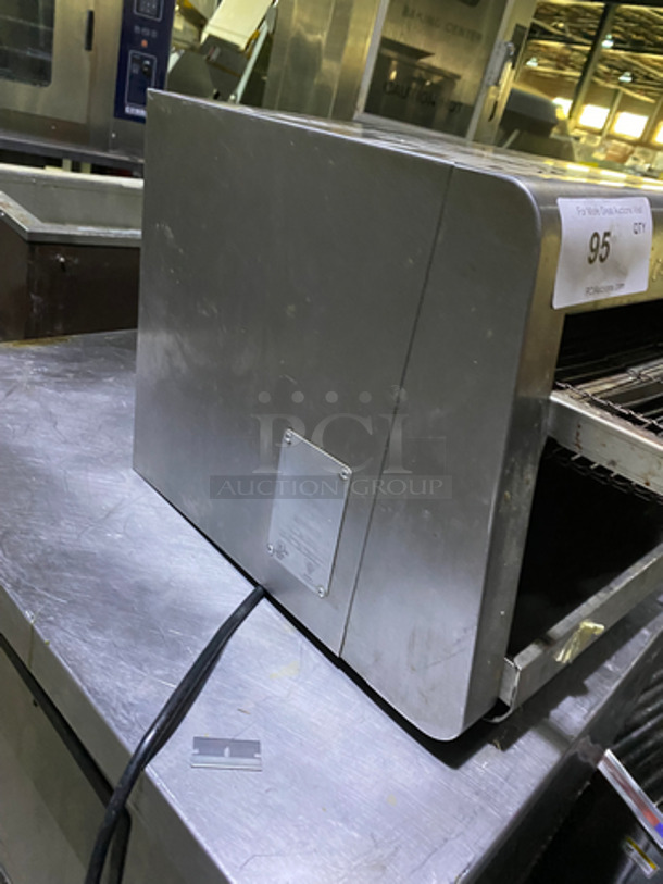Star Holman Commercial Countertop Electric Powered Conveyor Toaster Oven! All Stainless Steel! Model: QCS01350 SN: TQ0350808D1124 120V 60HZ 1 Phase - Image 2 of 9