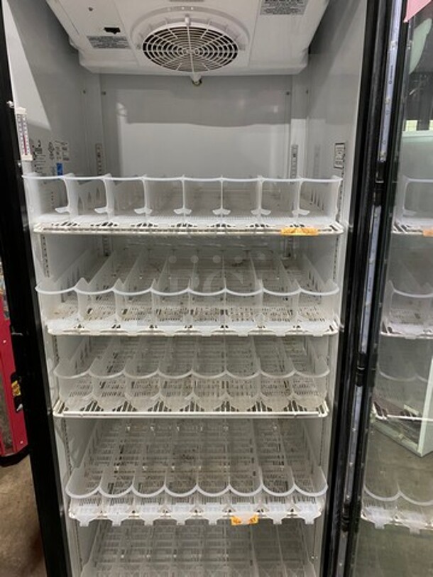 2012 Imbera Commercial Single Door Reach In Cooler Merchandiser! With View Through Door! Poly Drink Racks! Model: G319 SN: 534121112788 115V 60HZ 1 Phase! Working When Removed! - Image 7 of 9