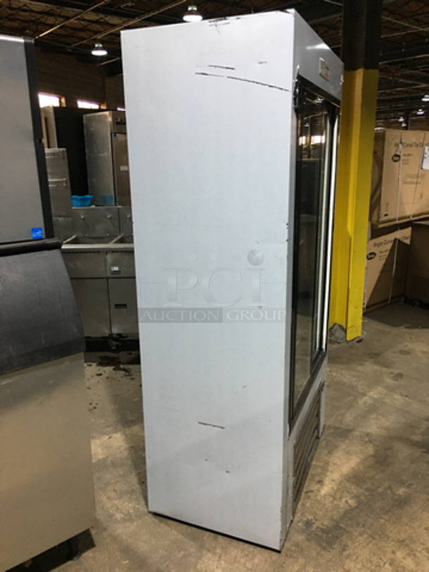 WOW! LATE MODEL! 2019 Coolman Reach In Refrigerator/ Freezer Merchandiser! With 2 Glass Sliding Doors! With Poly Coated Racks!  Model: CUST-40SG SN: 0111319 120V 60HZ 1 Phase - Image 4 of 9
