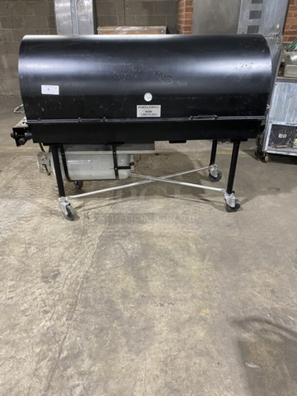 Amazing! Belson Porta-Grill LP Powered BBQ Grill On Casters! Model NO:PG-2460-II!