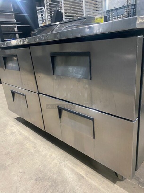 True Commercial Refrigerated 4 Drawer Lowboy Worktop Cooler! All Stainless Steel! On Casters! Model: TUC60D4 SN: 13167501 115V 60HZ 1 Phase - Image 9 of 9