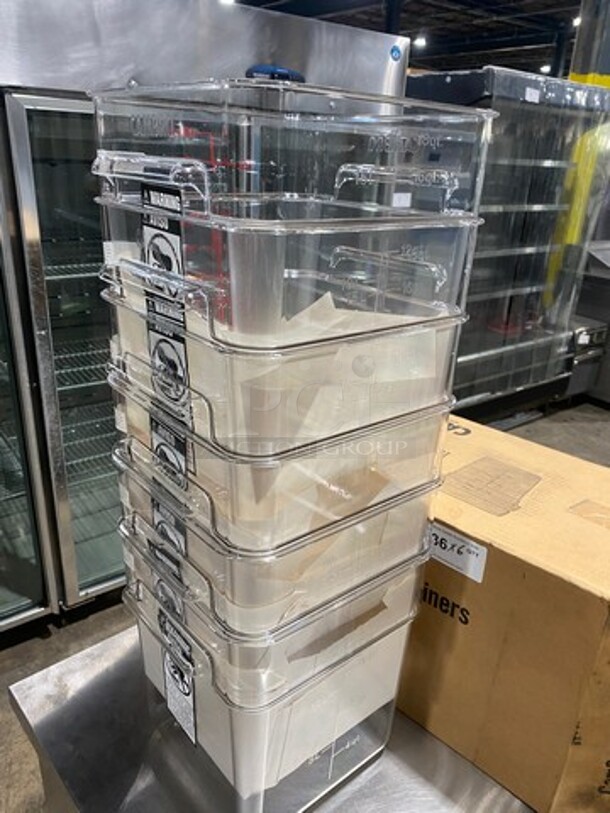 NEW! IN THE BOX! Cambro 18Qt Clear Poly Food Containers! 6 In A Box! 1 Box Per Number! 6x Your Bid! - Image 4 of 8