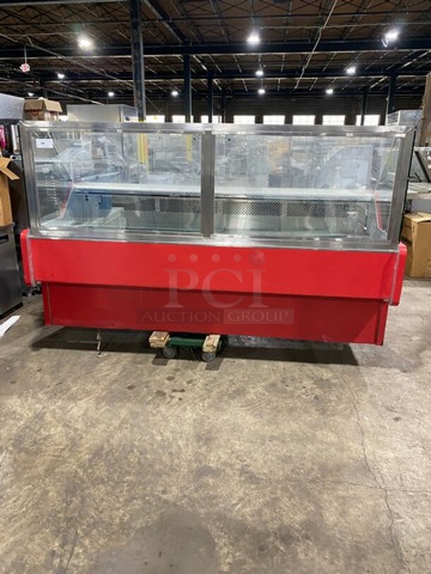 RPI Commercial Refrigerated Deli/ Bakery Display Case Merchandiser! With Straight Front Glass! With Rear Access Doors! With Commercial Cutting Board! Model: SCXMD96RM3 SN: 09186482 115/208/230V